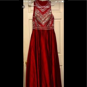 Red party dress